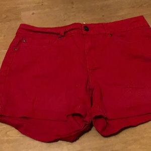 Red shorts worn once